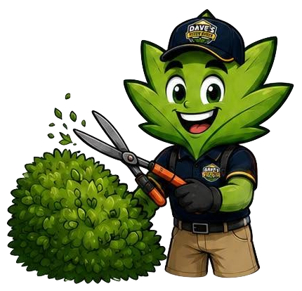 Mascot trimming hedge